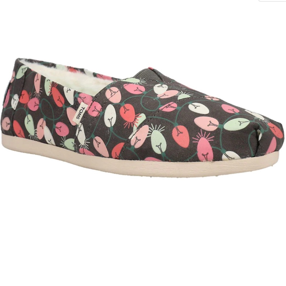 NWT Alpargata Christmas Lights Cozy Slip On Flats size 9 Glow in the dark